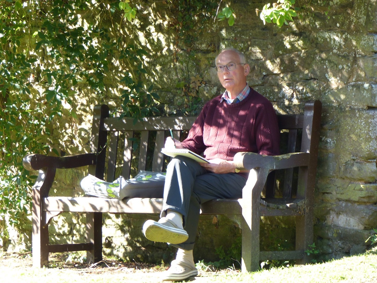 Robert sketching in 2017 